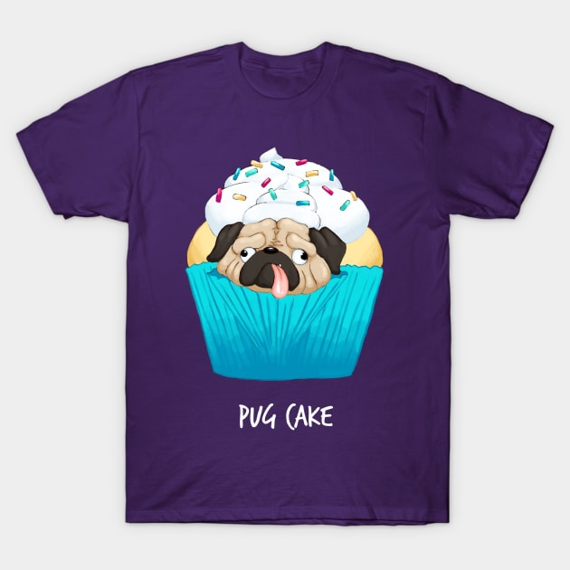 Pug Cake T-Shirt by mcbenik